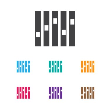 Vektör çizim simgesini kontrol ses ses sembolü. Premium Kalite izole ekolayzer öğesinde Trendy düz stil.