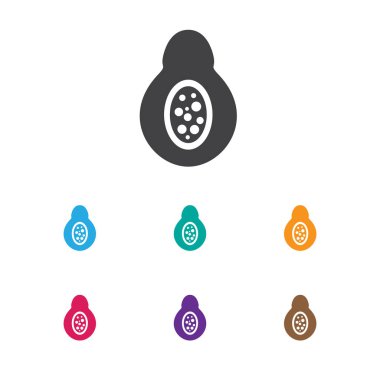 Tencere sembolü avokado simge vektör Illustration. Premium Kalite izole Papaya öğesinde Trendy düz stil.