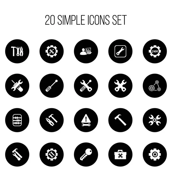 Conjunto de 20 Ícones de Serviço Editável. Inclui símbolos como alça Hit, chave de fenda, Cambelt. Pode ser usado para Web, Mobile, UI e design infográfico . — Vetor de Stock