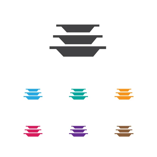 Illustration vectorielle du symbole de cuisson sur l'icône des plaques. Élément de vaisselle isolé de qualité supérieure dans un style plat à la mode . — Image vectorielle
