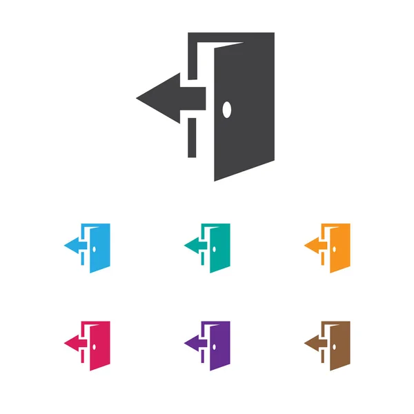Vektorillustration av Plaza Symbol på Exit-ikonen. Premium kvalitet isolerade Outlet Element i trendiga platt stil. — Stock vektor