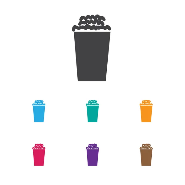 Vektor-Illustration des Filmsymbols auf dem Kino-Snack-Symbol. hochwertiges isoliertes Popcorn-Element im trendigen flachen Stil. — Stockvektor