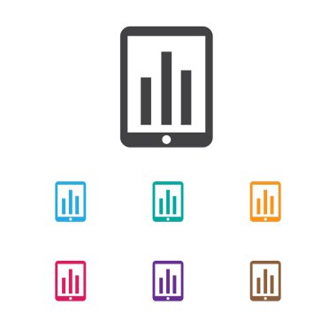 Vektör çizim ekran simgesini yatırım sembolü. Üstün kaliteli modaya uygun düz stil öğesinde izleme izole.