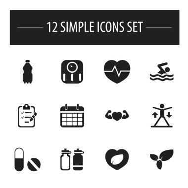 12 düzenlenebilir yaşam tarzı simgeler kümesi. Hap, tarihi planı, bitki ve daha fazlası gibi simgeler içerir. Web, mobil, UI ve Infographic tasarımı için kullanılabilir.