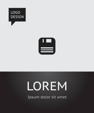 Vektör çizim yumuşak ve sarkık yuvarlak simge büro sembolü. Premium Kalite izole disket öğesinde Trendy düz stil.