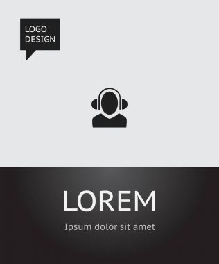 Müzik sembolü Meloman simge vektör Illustration. Üstün kaliteli modaya uygun düz stil öğesinde Dj izole.