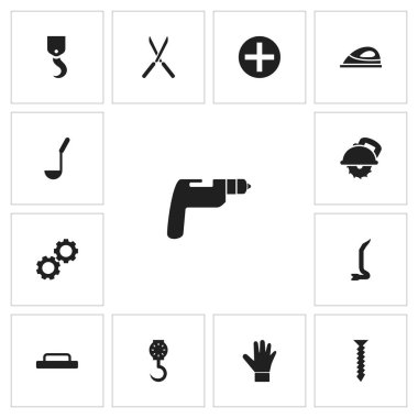 13 düzenlenebilir enstrüman simgeler kümesi. Crane, denge, dayağı ve daha fazlası gibi simgeler içerir. Web, mobil, UI ve Infographic tasarımı için kullanılabilir.