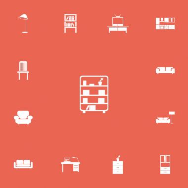 13 düzenlenebilir iç simgeler kümesi. Aydınlatma, Bookshelf, Tv ve daha fazlası gibi simgeler içerir. Web, mobil, UI ve Infographic tasarımı için kullanılabilir.