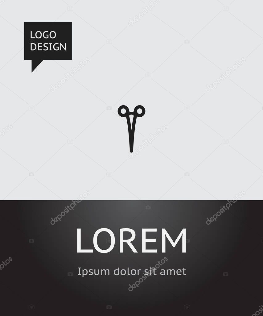 Vector Illustration Of Instrument Symbol On Medical Shear Icon. Premium Quality Isolated Surgical Scissors Element In Trendy Flat Style.
