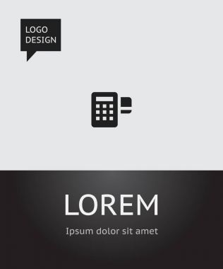 Vektör çizim kart okuyucu simgesi iş sembolü. Premium Kalite izole aygıt öğesinde Trendy düz stil.
