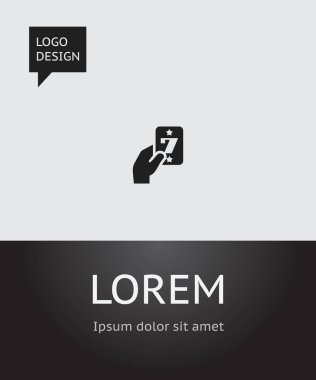 Şanslı kart simgesini oyun simgesinin vektör resmi. Üstün kaliteli modaya uygun düz stil öğesinde kumar izole.