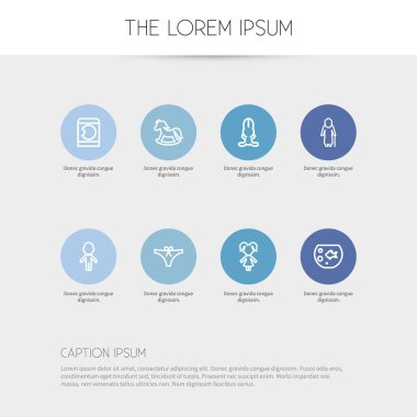 8 / ayarla düzenlenebilir millet simgeleri anahat. Kız, Bunny, midilli ve daha fazlası gibi simgeler içerir. Web, mobil, UI ve Infographic tasarımı için kullanılabilir.