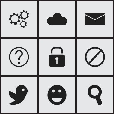 9 düzenlenebilir ağ simgeler kümesi. Quiz, gökyüzü, güvenlik ve daha fazlası gibi simgeler içerir. Web, mobil, UI ve Infographic tasarımı için kullanılabilir.