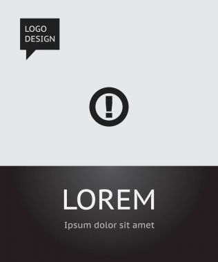Uyarı simgesi üzerinde karmaşık simge vektör Illustration. Premium Kalite izole dikkat öğesinde Trendy düz stil.