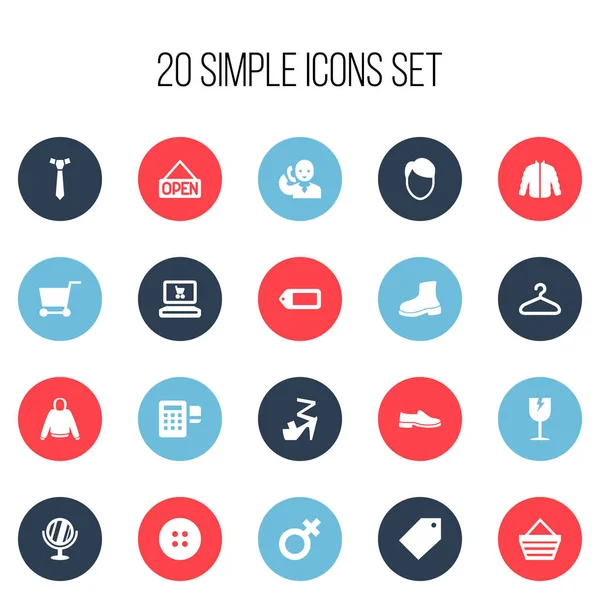 20 düzenlenebilir iş simgeler kümesi. Gibi semboller içeren açık, kadın sembolü, bulutsuz. Web, mobil, UI ve Infographic tasarımı için kullanılabilir.