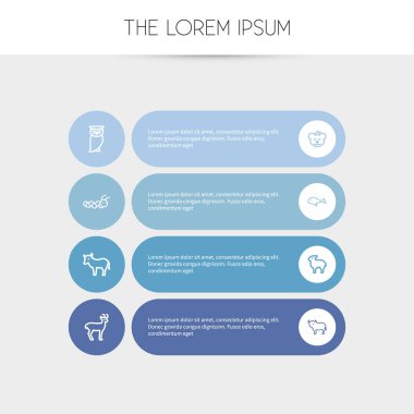 8 düzenlenebilir Hayvanat Bahçesi anahat simgeleri ayarlayın. Buzağı, puma, kuş ve daha fazlası gibi simgeler içerir. Web, mobil, UI ve Infographic tasarımı için kullanılabilir.