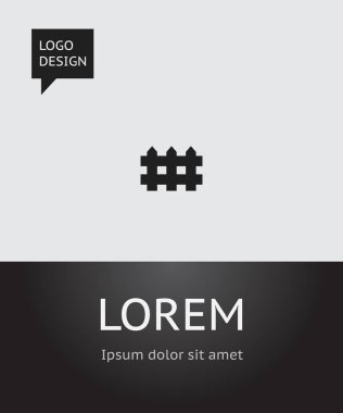 Tarım sembolü çit simge vektör Illustration. Premium Kalite ahşap izole bariyer öğesinde Trendy düz stil.
