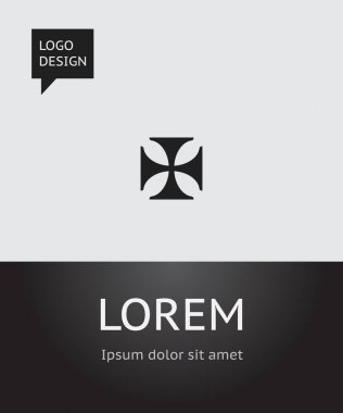 Vektör din simgesinin resmi üzerinde Demir Haç simgesi. Premium Kalite Germen Trendy düz stil öğesinde izole.