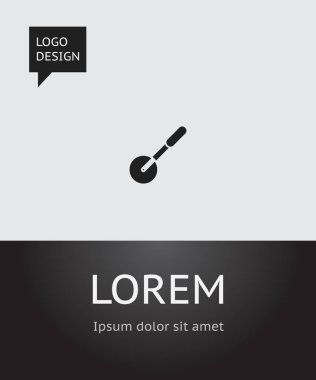 Gıda sembolü Pizza Blade simge vektör çizim. Premium Kalite izole bıçak Roller öğesi Trendy düz stil.