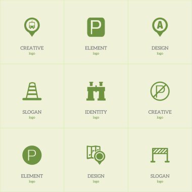 9 düzenlenebilir harita simgeler kümesi. GPS, Marker, yasak araba konaklama ve daha fazla sıra simgeler içerir. Web, mobil, UI ve Infographic tasarımı için kullanılabilir.