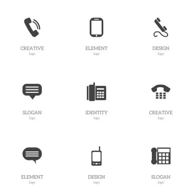9 düzenlenebilir aygıt simgeler kümesi. Aygıt, konuşurken, ana sayfa cep telefonu ve daha fazla arama gibi simgeleri içerir. Web, mobil, UI ve Infographic tasarımı için kullanılabilir.