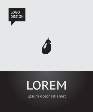 Tatlı sembolü patlıcan simge vektör Illustration. Premium Kalite izole patlıcan öğesinde Trendy düz stil.