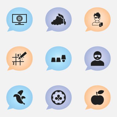 9 düzenlenebilir iş simgeler kümesi. Rulet monitör, hırsız, Kupası kandırma ve daha fazlası gibi simgeler içerir. Web, mobil, UI ve Infographic tasarımı için kullanılabilir.