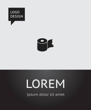 Tuvalet kağıdı simgesi sembolü temizlik vektör çizim. Premium Kalite izole hijyenik rulo öğesinde Trendy düz stil.