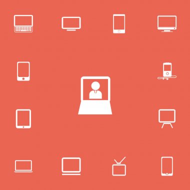 13 düzenlenebilir Gadget simgeler kümesi. Dokunmatik ekran, bilgisayar, Mp3 çalar ve daha fazlası gibi simgeler içerir. Web, mobil, UI ve Infographic tasarımı için kullanılabilir.