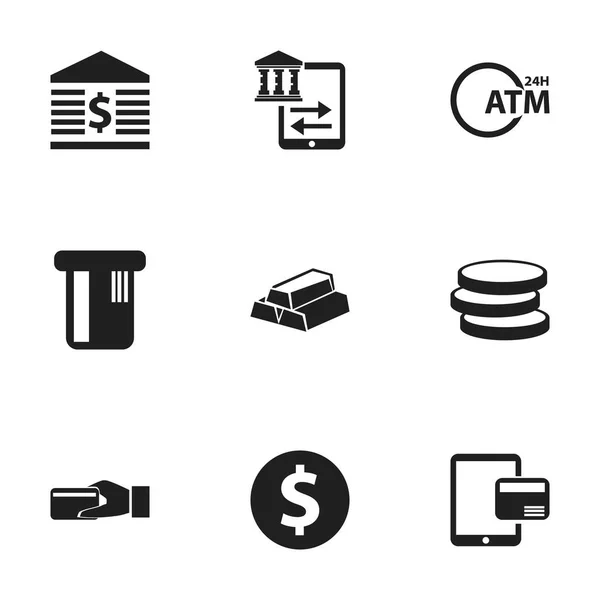 Sada 9 upravitelné Finance ikon. Obsahuje symboly, například nákup, platby, Unitersity a další. Lze použít pro webové, mobilní, Ui a infografika Design. — Stockový vektor