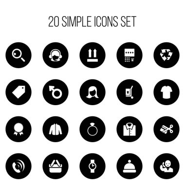 20 düzenlenebilir iş simgeler kümesi. Navlun teslim, süveter, çocuk sembolü ve daha fazlası gibi simgeler içerir. Web, mobil, UI ve Infographic tasarımı için kullanılabilir.