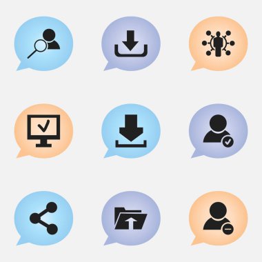 9 düzenlenebilir ağ simgeler kümesi. Beceri, bilgisayar, Transfer ve daha fazlası gibi simgeler içerir. Web, mobil, UI ve Infographic tasarımı için kullanılabilir.