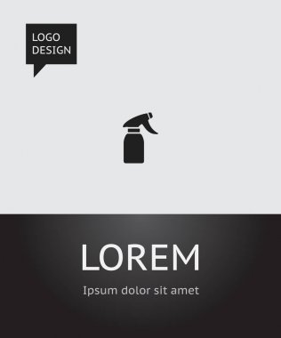 Sprey şişe kutsal kişilerin resmi Bahçe sembolü vektör Illustration. Üstün kaliteli cam temizleyici Trendy düz stil öğesinde izole.