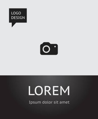 Fotoğraf cihazları simge ticaret sembolü vektör Illustration. Üstün kaliteli modaya uygun düz stil öğesinde fotoğraf çekme izole.