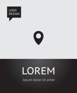 Vektör çizim konumu simgesi iklim sembolü. Premium Kalite iğne ucu Trendy düz stil öğesinde izole.