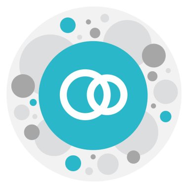 Yakınları sembolü alyans simge vektör çizim. Premium Kalite izole Hoop öğesinde Trendy düz stil.