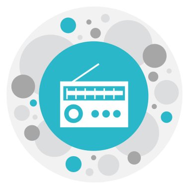 Mp3 sembolü radyo simge vektör Illustration. Premium Kalite izole Retro Tuner öğesinde Trendy düz stil.