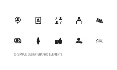 10 düzenlenebilir iş simgeler kümesi. Böyle yayımlamak gibi masa, semboller içeren konumu ve daha fazlası. Web, mobil, UI ve Infographic tasarımı için kullanılabilir.