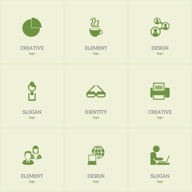 9 düzenlenebilir Office simgeler kümesi. Çalışan, personel, dünya ve daha fazlası gibi simgeler içerir. Web, mobil, UI ve Infographic tasarımı için kullanılabilir.