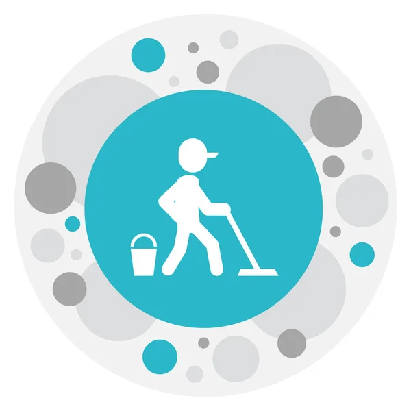 Vector Illustration Of Hygiene Symbol On Mopping Icon. Premium Quality Isolated Cleaner  Element In Trendy Flat Style. — Stock Vector