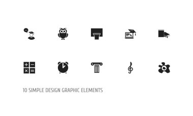 10 kümesi düzenlenebilir simgeler öğretmek. Ayağı, yer imi, yüksek lisans öğrencisi ve daha fazlası gibi simgeler içerir. Web, mobil, UI ve Infographic tasarımı için kullanılabilir.