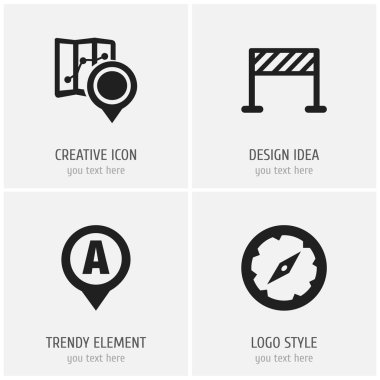 4 düzenlenebilir harita simgeler kümesi. Gps, Marker, mıknatıs Navigator ve daha fazlası gibi simgeler içerir. Web, mobil, UI ve Infographic tasarımı için kullanılabilir.