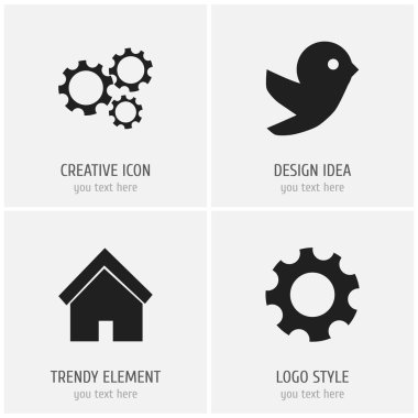 4 düzenlenebilir ağ simgeler kümesi. Ayarları, güvercin, ev ve daha fazla gibi simgeler içerir. Web, mobil, UI ve Infographic tasarımı için kullanılabilir.