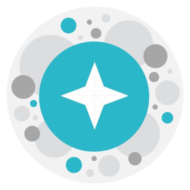 Eğitim sembolü Coğrafya simge vektör Illustration. Premium Kalite izole Rüzgar gülü öğesinde Trendy düz stil.