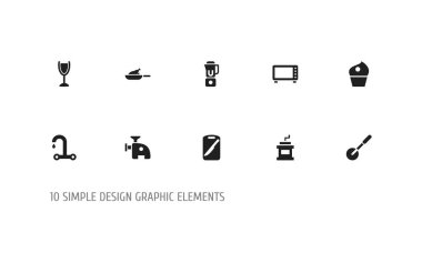 10 düzenlenebilir gıda simgeler kümesi. Fırın, musluk, içecek ve daha fazlası gibi simgeler içerir. Web, mobil, UI ve Infographic tasarımı için kullanılabilir.
