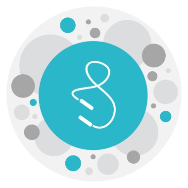 Eğitim sembolü atlama eğitimi simge vektör Illustration. Atlama ipi öğesinde Trendy düz stil sınıf kalitesi izole.