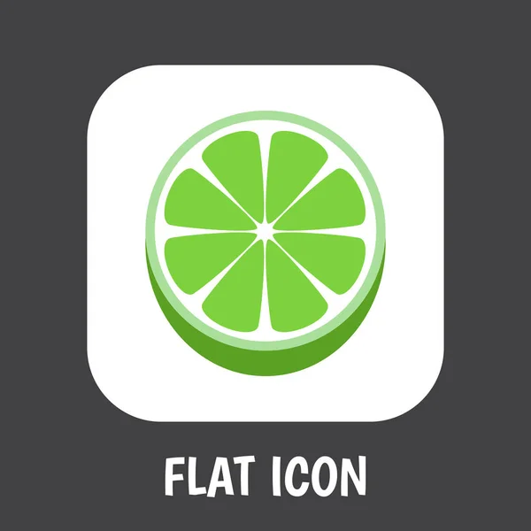 Vector Illustration Of Berry Symbol On Lime Flat Icon. Premium Quality Isolated Lemon  Element In Trendy Flat Style. — Stock Vector