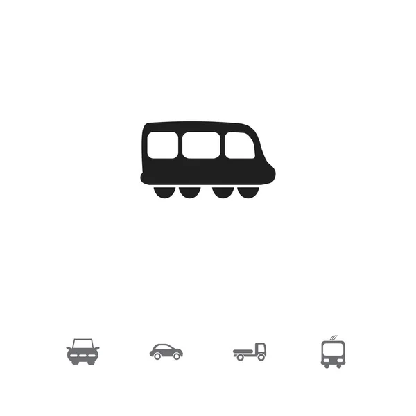 Conjunto de 5 iconos de transporte editables. Incluye símbolos como el transporte, el transporte, la unidad de la ciudad y más. Puede ser utilizado para el diseño de la tela, móvil, interfaz de usuario e infografía . — Archivo Imágenes Vectoriales