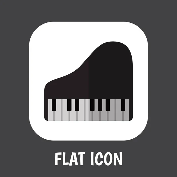 Vector Illustration Of Media Symbol On Royal Flat Icon. Premium Quality Isolated Piano Element In Trendy Flat Style. — Stock Vector