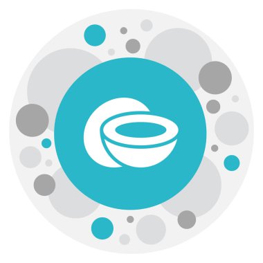 Gıda sembolü Hindistan cevizi simge vektör Illustration. Premium Kalite izole Cocos öğesinde Trendy düz stil.